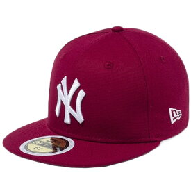 ニューエラ 5950キッズ キャップ ホワイトロゴ ダックキャンバス ニューヨークヤンキース カーディナル New Era 59FIFTY Kids Cap White Logo Duck Canvas New York Yankees Cardinal