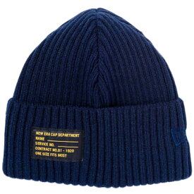 ニューエラ ニット帽 キッズニットキャップ ミリタリーニット ブラックパッチ ネイビー ミッドナイトネイビー New Era Kids Knit Cap Military Knit Black Patch Navy Midnight Navy