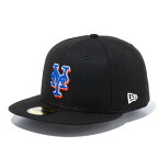 ニューエラ 59FIFTY MLBオンフィールド ニューヨーク・メッツ オルタネイト2 ブラック 1個 New Era ACPERF NEYMET ALT2 23J NEW YORK METS