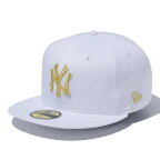 ニューエラ 59FIFTY ニューヨーク・ヤンキース ホワイト ゴールド ホワイト ゴールド 1個 New Era 5950 NEYYAN WHT MT GLD 23J NEW YORK YANKEES