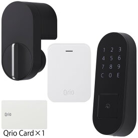Qrio キュリオロック Q-SL2 セット(キュリオハブ、キュリオパッド付) ブラック Qrio Lock Q-SL2 Set (Qrio Hub, Qrio Pad) Black