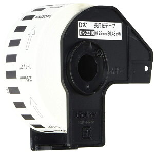 �u���U�[ ���M�����x���e�[�v ���ڎ��e�[�v DK�e�[�v DK-2210 �z���C�g ��29mm 30.48m�� 1�� Brother Thermal Label Tape Long Paper Tape DK Tape Thermal Paper DK-2210 White width 29mm Length 30.48m 1 roll