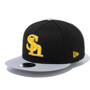 ニューエラ 9FIFTY 福岡ソフトバンクホークス ブラック グレーバイザー 1個 New Era 950 NPB SOFHAW BLK ORG 25J 1pc