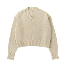 SEA(シー) WOOL CASHMERE V-NECK KNIT WEAR ウール カシミヤ Vネックニット OAT MILK オーツミルク 110223304