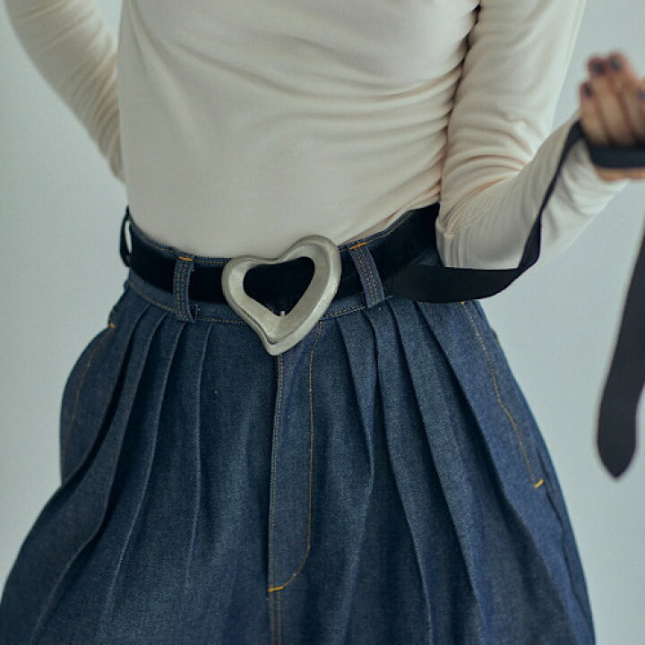 楽天市場】SEA(シー) BIG HEART SUEDE BELT(SILVER) ビッグハート  
