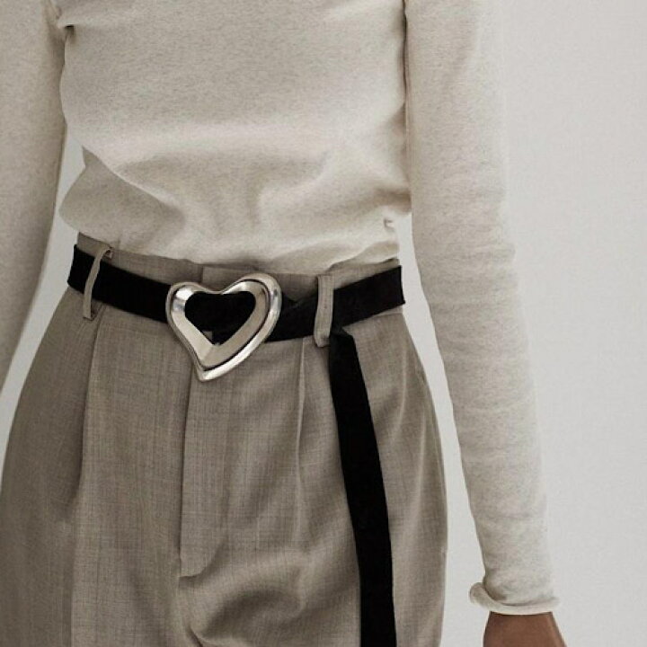 楽天市場】SEA(シー) BIG HEART SUEDE BELT(SILVER) ビッグハート  