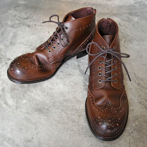 �y�|�C���g10�{�z�y�T�C�Y��������Г����������z PADRONE �p�h���[�l WING TIP BOOTS with BACK ZIP �E�C���O�`�b�v�u�[�c/ ALEX �A���b�N�X D.BROWN �_�[�N�u���E�� PU8054-1138-19C �v�C ���{�� �r�W�l�X�@�M