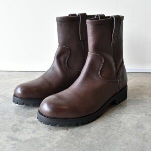 y|Cg10{zyTCYГz PADRONE ph[l PU7358-1127-24C SHORT WORK BOOTS (WATER PROOF LEATHER) _[NuE D.BROWN hU[ vibram ru\[ { Mtg