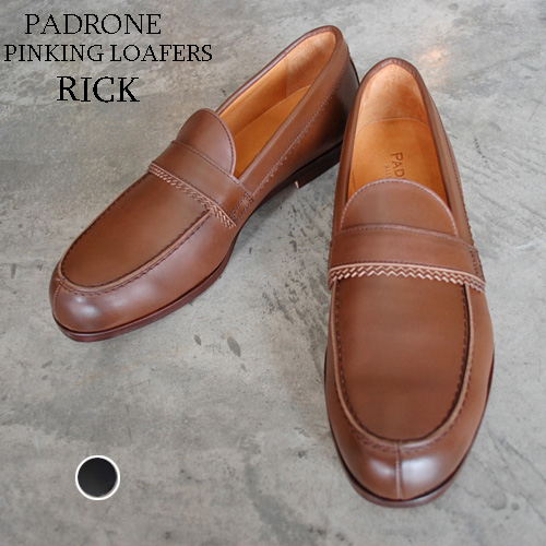 送料無料 PADRONE 正規品 パドローネ メンズ PINKKING 登場大人気アイテム LOAFER RICK PU8662-2310-19A ダークブラウン リック ローファー D.BROWN 日本製 革靴