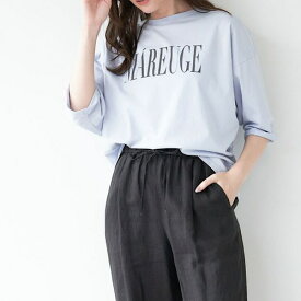 MICA&DEAL (マイカアンドディール) "MAREUGE"ロゴプリントT-shirt SAXE サックス 0124109005