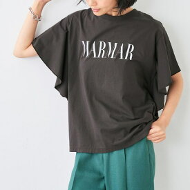 MICA&DEAL (マイカアンドディール) "MARMAR"ロゴフリルT-shirt SUMIKURO スミクロ 0124209114