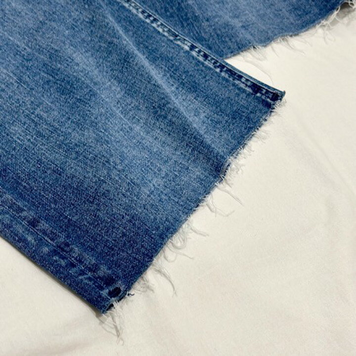 楽天市場】YANUK(ヤヌーク) ワイドフレア デニムパンツ CVL カットオフ 
