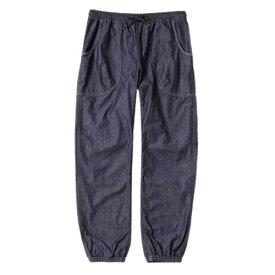 and wander アンドワンダー dry easy denim pants (5744182178) navy , white ネイビー ホワイト