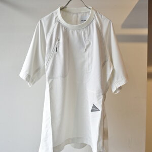 and wander �A���h�����_�[ stretch rip pullover (5744154122) off white �I�t�z���C�g