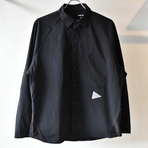 and wander �A���h�����_�[ fleece base LS shirt (5744253120) black �u���b�N