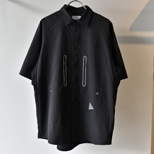 and wander �A���h�����_�[ tech SS shirt (5745153020) black , l.moss
