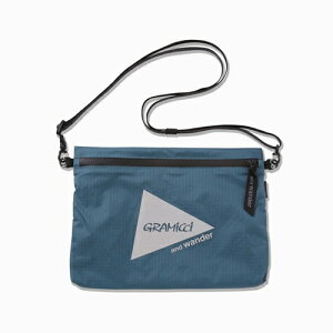 and wander �A���h�����_�[ GRAMICCI × and wander nylon sacoche (5745175519) black , beige , blue green