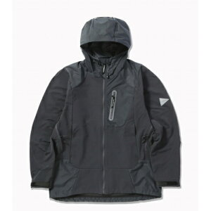 and wander �A���h�����_�[ stretch shell jacket (5745221005) black , d.gray