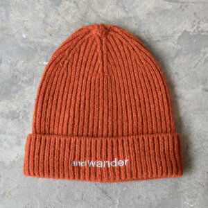 and wander �A���h�����_�[ shetland wool knit cap (5745286114) / orange