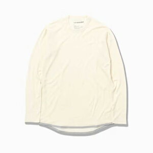 and wander �A���h�����_�[ merino base LS T (5744164128) off white �I�t�z���C�g