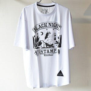 STAMP RUN&CO X^v STAMP WIDE TEE (BLACK NIGHT)