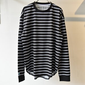 STAMP RUN&CO �X�^���v STAMP LONG SLEEVE TEE (BORDER -BLACK&WHITE-)