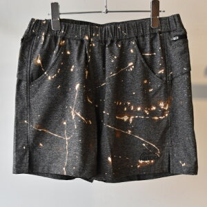 ranor (���i�[) HAND PAINT MIDDLE SHORTS / CHACOAL MOKU