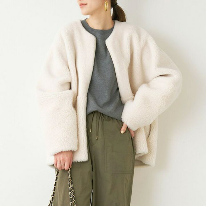 今期・新品タグ付き】MICA＆DEAL リバーシブル ボアショートコート 