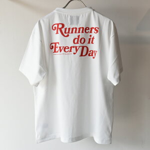 "PROGRESS RUNNING CLUB (�v���O���X�����j���O�N���u) ""Runners do it Every Day"" Water absorb & Quick Dry S/SLV Tee �z���C�g White"