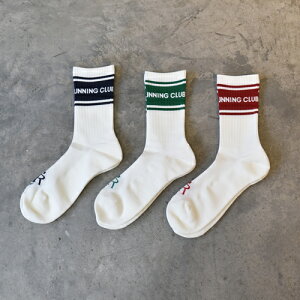 PROGRESS RUNNING CLUB (�v���O���X�����j���O�N���u) Wide Line Running Socks �S3�F