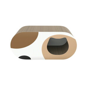 【ネコ用】猫タワー・爪とぎ一体型 消音チュール生地 抜群の耐久性 猫のおもちゃ トンネル付き 爪とぎ板 ペット用品(無垢材使用/省スペース)