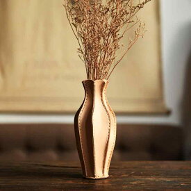 牛革 小さい 花瓶 カラー 植物 なめし革 芸術的 乾燥 花瓶 手縫い 革家 装飾品 レザー