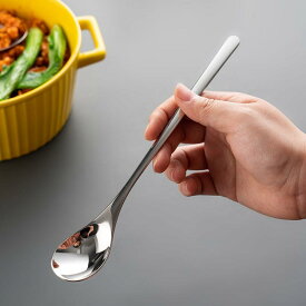 韓国 ステンレス 混合 ライス スプーン ロング ハンドル 石鍋 ビビンバ スプーン 食べる スプーン