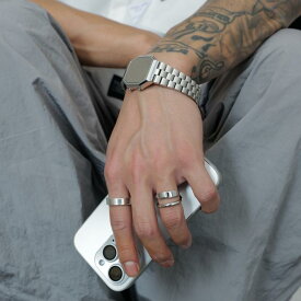 指輪 韓国 ブロガー ハイエンド 二層チタン 鋼リング ヒップホップ シンプル 人差し指リング メンズ