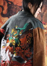 ジャケット コート カジュアル コーデュロイ 中国風 刺繍 レトロ メンズ 野球 ベースボール カフスリーブ 長袖