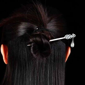 ヘアピン かんざし おしゃれ 合金 銀メッキ 金メッキ アクセサリー ヘアアクセサリー レディース 髪飾り 頭飾り シルバー