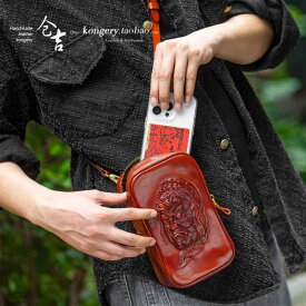 携帯電話 バッグ 牛革 財布 レトロ メンズ レディース メッセンジャーバッグ 革 カジュアル ショルダーバッグ