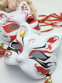 ハロウィン 和風 キツネ マスク 半 顔 レトロ 中国 衣装 マスカレード cos アニメ 猫 顔 キツネ マスク