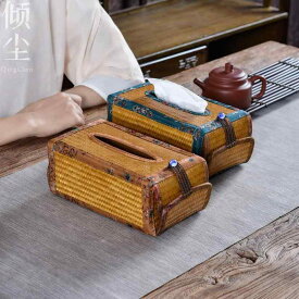 茶道具 収納ボックス ティッシュ 竹 籠 雑貨 卓上 小物 装飾品 テーブルセンター 小さい 道具 レトロ コレクション
