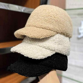 帽子 韓国 子羊 ベルベット アヒル 帽子 秋冬 女性用 ベレー帽 暖かい 帽子