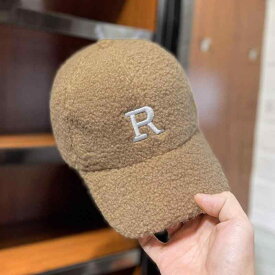 帽子 韓国 ベルベット レター 野球帽 レディース 秋冬 カジュアル 野球帽 顔付き