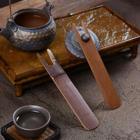 茶道具 ポットクリップ カバーフォーク 火傷防止 食器 竹製 雑貨 小物 装飾品 配膳用品 道具 レトロ