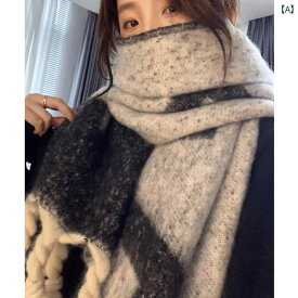 マフラー モヘア スカーフ レディース ファッション 冬 韓国 感 厚手 暖かい 学生 ショール ロング