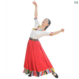 チベット レディース ダンス パフォーマンス 衣装 スカート エスニック 民族舞踊 フレアスカート 民族衣装