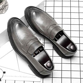 メンズ 靴 ローファー 秋 英国風 韓国 ポインテッドトゥ ビジネス フォーマル カジュアル 革靴