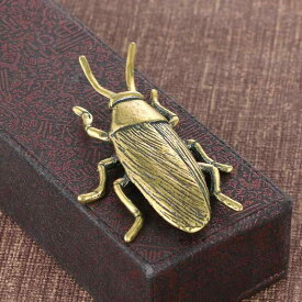 真鍮 置物 レトロ 装飾品 車 ダッシュボード 卓上小物 銅 昆虫 ゴキブリ ティー ペット トリッキー おもしろ コレクション
