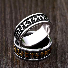 アクセサリー 指輪 ルーン チタン 鋼 リング メンズ レトロ 北欧 バイキング 個性 シンプル テール レディース