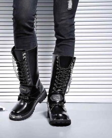 メンズ ブーツ ホビー ファッション ブーツ ロング 靴 コスプレ パフォーマンス カジュアル 英国風 男性 マーティン 仮装 変装 メンズ