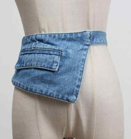 レディース 春夏 カジュアル デニム ガードル 胸 ボタン 装飾 スカート ウエスト バンド ワイド ベルト ファッション