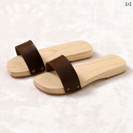木製サンダル レディース メンズ ファッション シューズ 靴 オールシーズン 下駄 和風 スリッパ フラット 木製